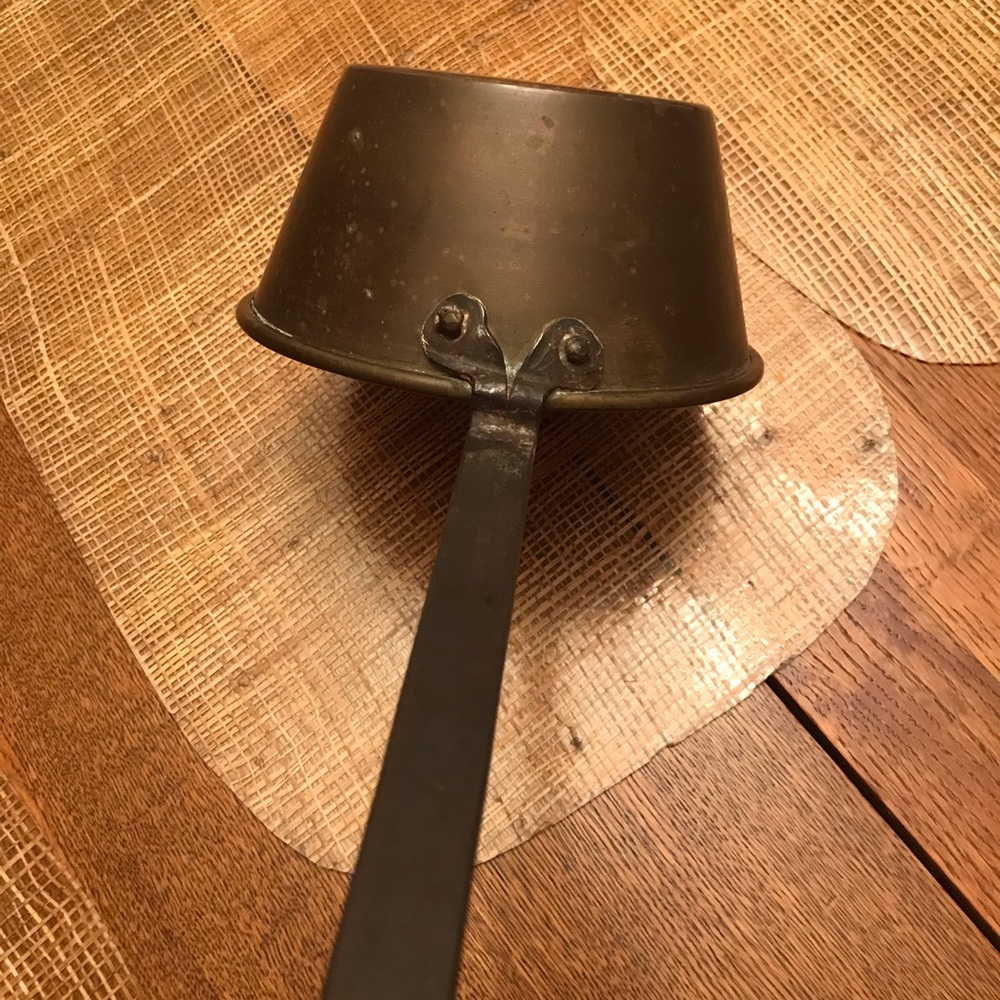 VINTAGE LATE 1800s BRASS AND IRON LADLE KITCHEN DECOR - Picture 12 of 16